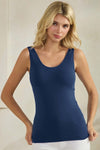 Reversible Seamless U/V-Neckline Tank with Built-In Bra | Love It Curvy