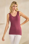 Reversible Seamless U/V-Neckline Tank with Built-In Bra | Love It Curvy