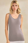 Reversible Seamless U/V-Neckline Tank with Built-In Bra | Love It Curvy