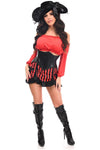 Top Drawer 4 PC Pirate Lady Corset Costume - Love it Curvy