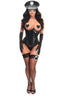 Top Drawer 5 PC Black Patent Cop Corset Costume - Love it Curvy