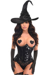 Top Drawer 3 PC Black Patent Witch Corset Costume - Love it Curvy