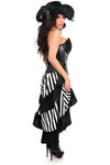 Top Drawer 4 PC Black/White Premium Pirate Corset Costume - Love it Curvy