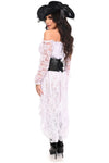 Top Drawer 4 PC White Premium Pirate Corset Costume - Love it Curvy