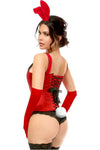 Top Drawer 4 PC Classic Red Bunny Corset Costume - Love it Curvy
