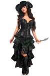 Top Drawer 4 PC Green/Black Premium Pirate Corset Costume - Love it Curvy
