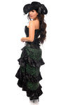 Top Drawer 4 PC Green/Black Premium Pirate Corset Costume - Love it Curvy