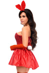 Top Drawer 5 PC Premium Red Bunny Corset Costume - Love it Curvy