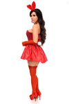 Top Drawer 5 PC Premium Red Bunny Corset Costume - Love it Curvy