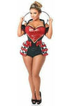 Top Drawer 6 PC Royal Red Queen Corset Costume - Love it Curvy