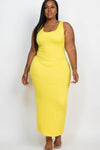 Plus Size Solid Jersey Maxi Dress