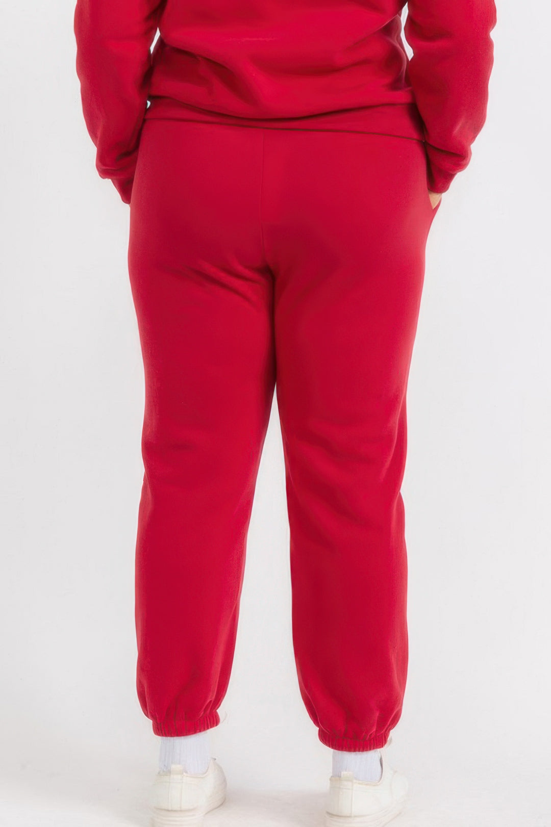 Plus Size Poly Fleece Elastic Waist Joggers - Love it Curvy