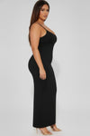 Plus Size Ribbed Cami Dress with Mermaid Hem
