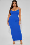 Plus Size Ribbed Cami Dress with Mermaid Hem