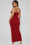 Plus Size Ribbed Cami Dress with Mermaid Hem