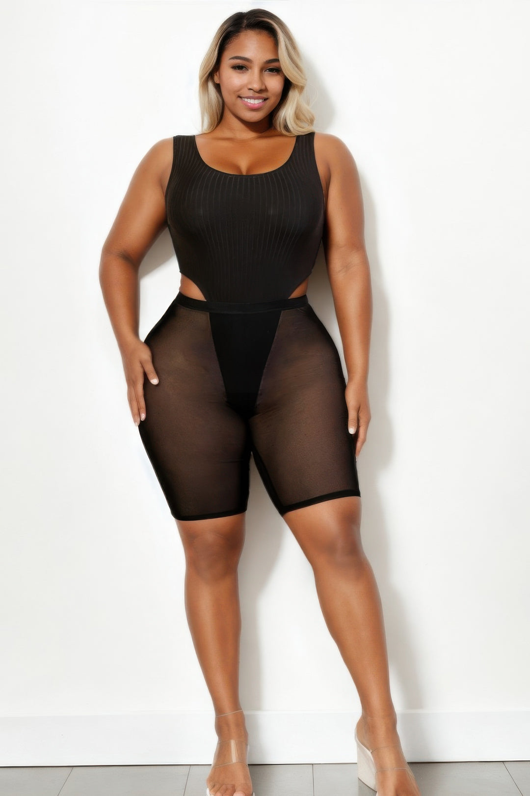 Plus Size Mesh Biker Shorts - Love it Curvy