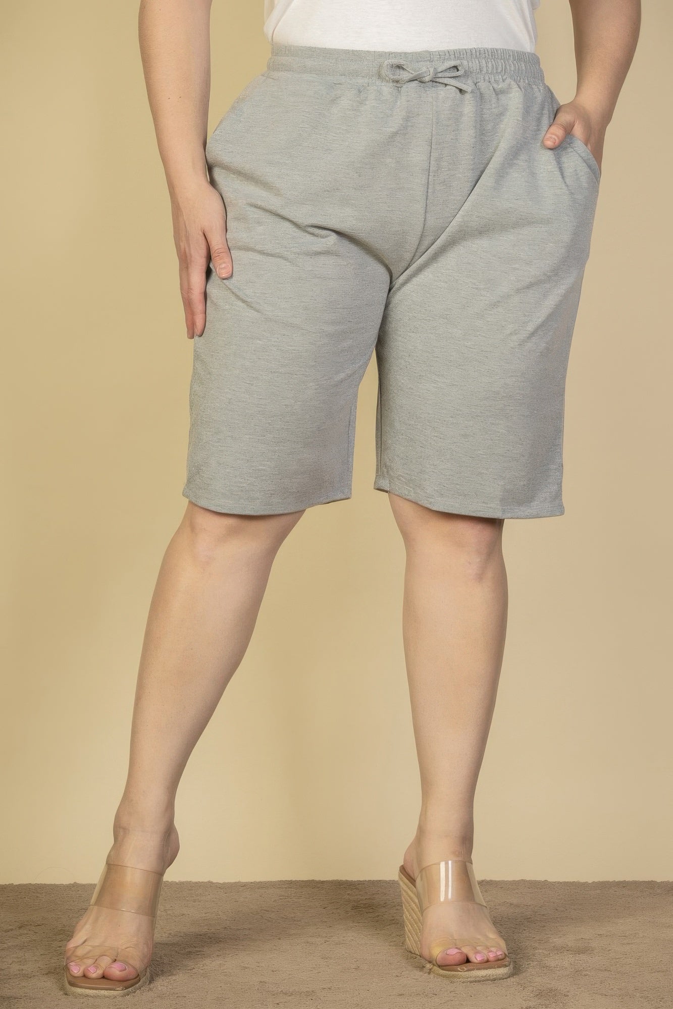 Plus Size French Terry Bermuda Shorts - Love it Curvy