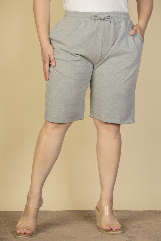 Plus Size French Terry Bermuda Shorts - Love it Curvy