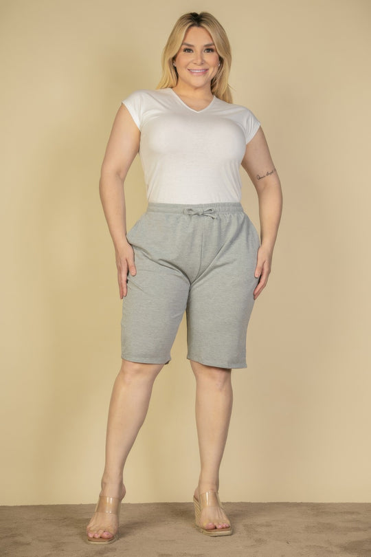 Plus Size French Terry Bermuda Shorts - Love it Curvy
