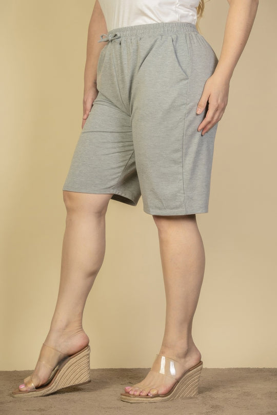 Plus Size French Terry Bermuda Shorts - Love it Curvy