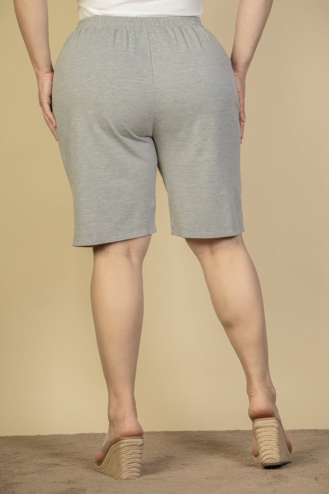 Plus Size French Terry Bermuda Shorts - Love it Curvy