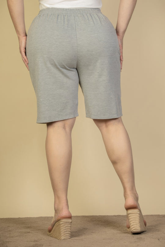 Plus Size French Terry Bermuda Shorts - Love it Curvy