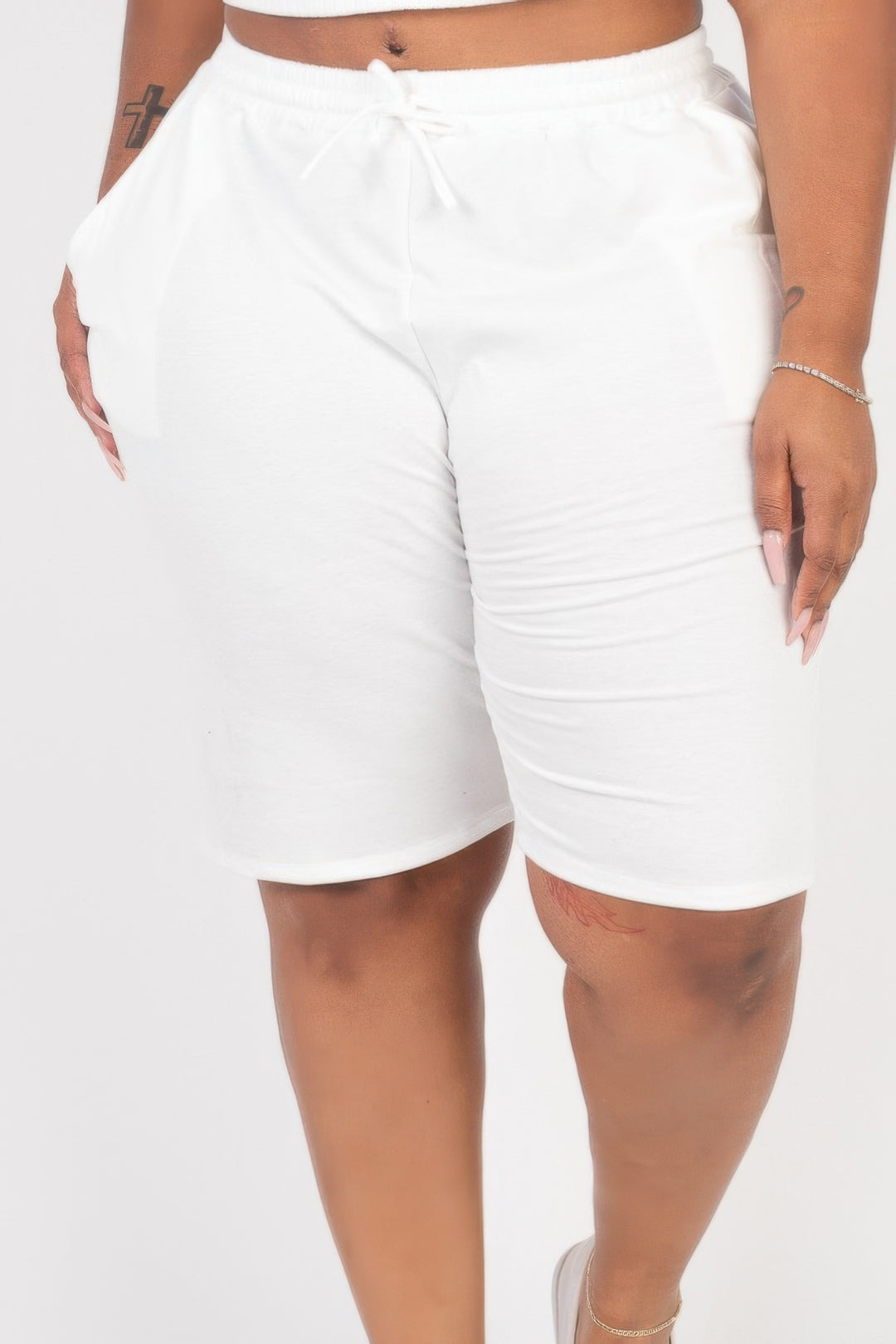 Plus Size French Terry Bermuda Shorts - Love it Curvy