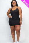 Plus Size Ribbed Cami Bodycon Mini Dress - Love it Curvy
