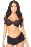 Dark Brown Lace Ruffle Panty - Love it Curvy