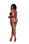 Dreamgirl Plus Peek-A-Boo Teddy - Red
