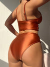 Love It Curvy Black Twist Front High Waist Bikini Set with Tummy Control