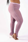 Plus Size Ruched Mesh Leggings | Love it Curvy