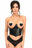 Lavish Black Faux Leather Underwire Cincher Corset - Love it Curvy