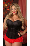 Lavish Black Sweetheart Front Zipper Corset - Love it Curvy