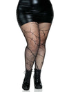 Cracked Fishnet Tights - 1x/2x - Black - Love it Curvy