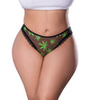 Glow-in-the-Dark Crotchless Open-Back Panty in Mushroom - Love It Curvy