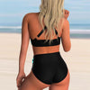 Curve Radiance High-Waist Neon Stripe Bikini Set
