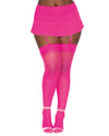 Dreamgirl Plus Sheer Thigh High Stockings with Back Seam