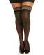 Dreamgirl Plus Sheer Thigh High Stockings with Elastic Top | Love It Curvy