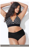 Love It Curvy Plus Size Printed High Waist Triangle Bikini Set