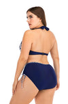 Love It Curvy Plus Size Printed High Waist Triangle Bikini Set