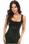 Top Drawer Black Satin Steel Boned Corset w/Straps - Love it Curvy