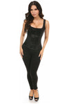 Top Drawer Black Satin Steel Boned Corset w/Straps - Love it Curvy
