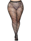 Cracked Fishnet Tights - 1x/2x - Black - Love it Curvy