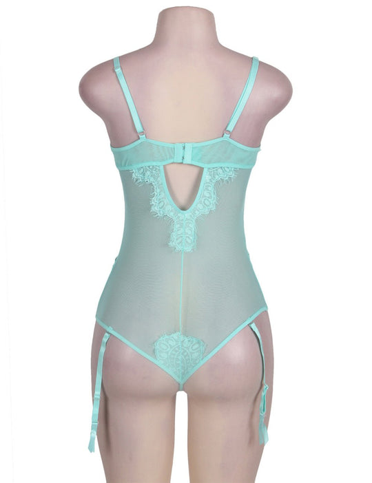 Love It Curvy: Queen size Eyelash Lace Teddy Lingerie - Love it Curvy