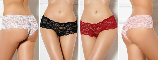 Love It Curvy: Sexy Floral Lace Panty 4 in 1 Box - Love it Curvy