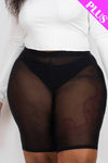 Plus Size Mesh Biker Shorts - Love it Curvy
