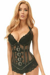 Top Drawer Steel Boned Fishnet Underbust Corset - Love it Curvy