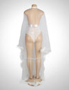 Plus Size White Faux Fur Robe & Teddy Lingerie Set - Love It Curvy