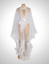 Plus Size White Faux Fur Robe & Teddy Lingerie Set - Love It Curvy